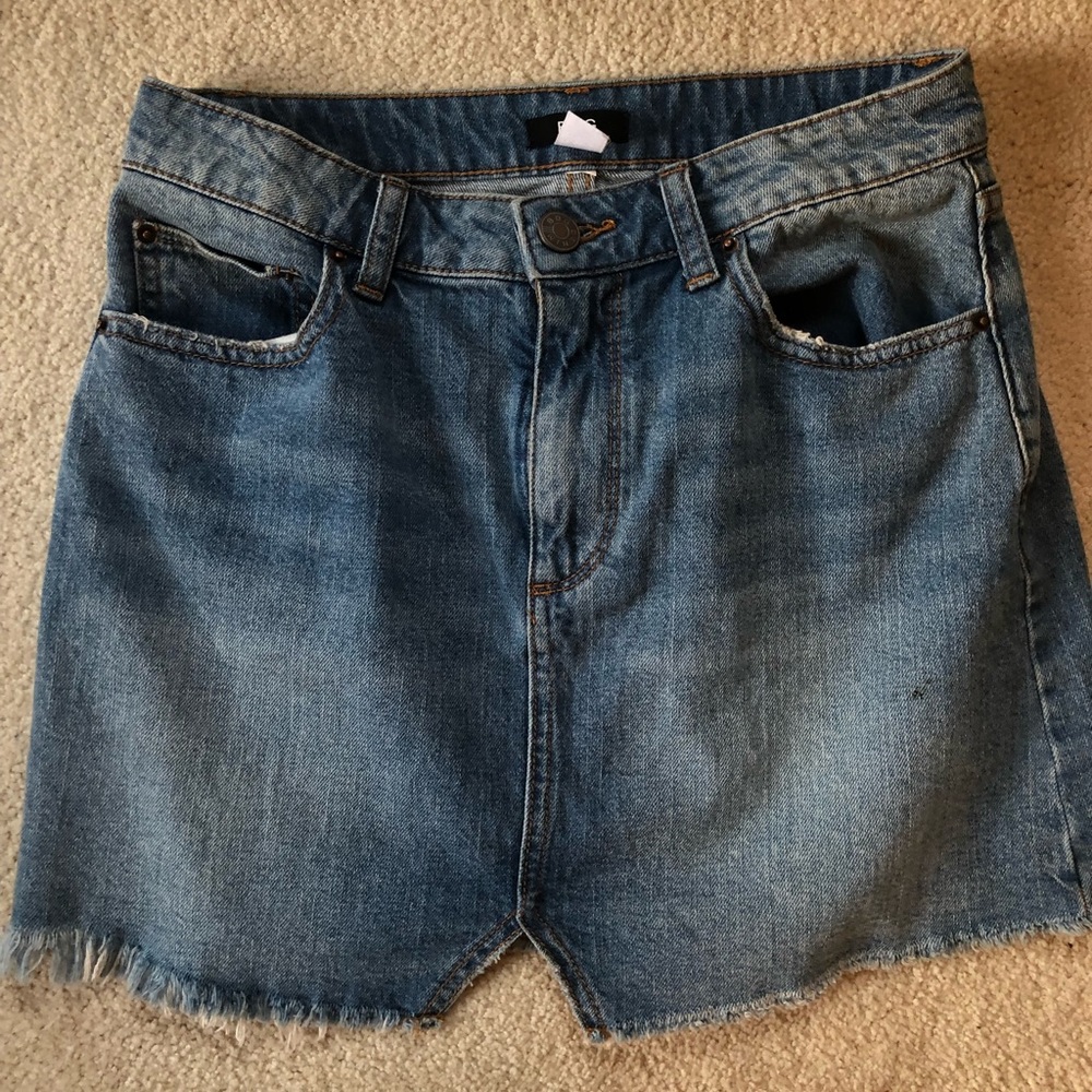 Urban Outfitters light wash jeans skirt